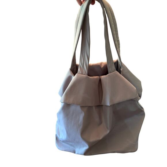 Zelos Nylon Shoulder Bag Light Gray NWT Oversized - Picture 3 of 8